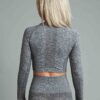 Seamless crop top Angel grey back