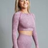 Seamless crop top Angel purple side