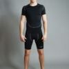 Baller compression t-shirt and shorts black front