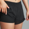 2 in 1 shorts Twone Black detail