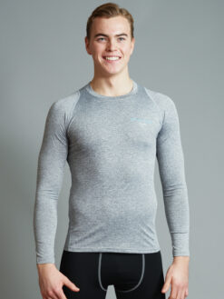 Compression Long sleeve shirt Comp Grey front