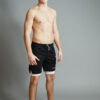 2 in 1 Shorts Black side