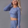 Seamless Crop top Electi Blue Side