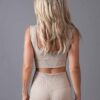 Ribbed Seamless Sports bra Lenis Beige back