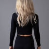 Ribbed Seamless crop top Lenis Black back
