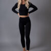 Ribbed Seamless Set Lenis Black front