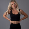 Ribbed Seamless Sports bra Lenis Black front