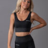 Seamless sports bra Aptus black front
