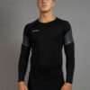 Long sleeve stripe black front