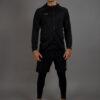 Training jacket zip black whole body