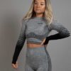 Dignus seamless crop top grey/black side