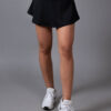 Padel skirt Astrum Black front with hip logo