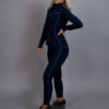 Fleece base layer set navy side