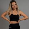 Seamless sports bra Africa black front