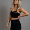 Seamless sports bra Africa black side 2
