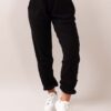 Air ribbed pants black front