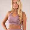 Angel Purple Seamless sports bra side