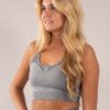 Four grey sports bra side