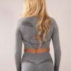 Four Seamless Crop top Grey back