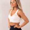 Ribbed seamless Grade sports bra white side