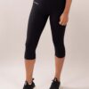 Ribbed seamless Grade tights Black front