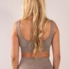 Ribbed seamless Lenis Sports bra Cappuccino back