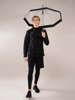 Wind jacket with umbrella