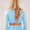 Scrunch blue seamless top back