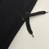 Black cropped hoodie detail