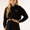 Black Dulcis cropped hoodie side