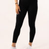 Novi Black Ribbed Seamless Tights Side