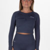 Ohana Blue Crop top Front