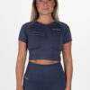 Ohana Blue Cropped T-shirt Front