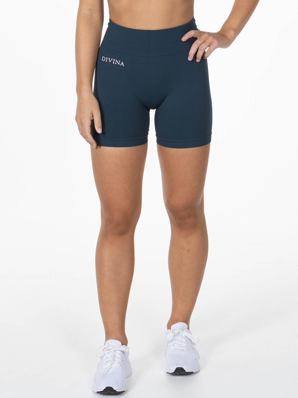 Prime Petrol Blue Seamless Shorts Front